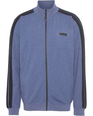 AUTHENTIC LE JOGGER Sweatjacke mit seitlichen Streifen und Taschen - Blau