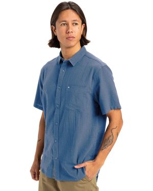 Quiksilver Kurzarmhemd TIME BOX (1-tlg) - Blau