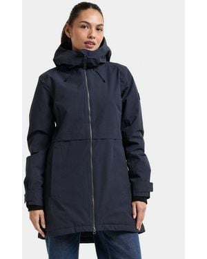 Didriksons Winterjacke Damen Winterparka Wasserdicht Tiril Mit Kapuze Mit Taschen - Blau