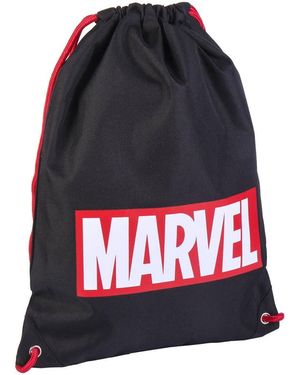 Marvel Gymbag Tasche Beutel Gym Schule Ausbildung Training - Schwarz
