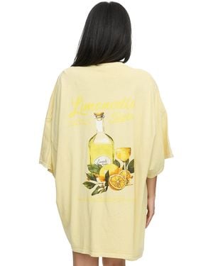 Worldclassca Oversized T-Shirt Oberteil PRINT - LIMONCELLO SICILIA - ITALY - Mettallic