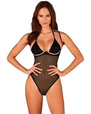 Obsessive Body Selinne Body Transparent Mit Bügeln - Weiß