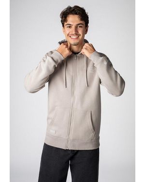 Sublevel Kapuzensweatjacke Herren Zipperjacke Mit Kapuzen Print Sweatshirtjacke, Kapuzenpullover Mit Kängurutasche Und Kapuze - Natur