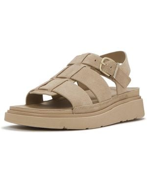 Fitflop Gen-Ff Suede Fisherman Sandals Riemchensandale Sommerschuh, Sandalette Mit Verstellbarem Riemchen - Schwarz