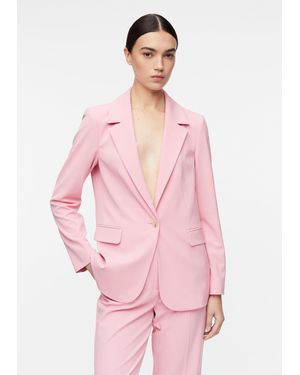 Comma, Jackenblazer Indoor- Antaillierter Blazer aus Viskosemix - Pink