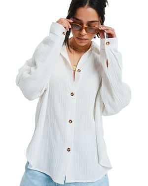 Roxy Langarmshirt Morning Time - Weiß