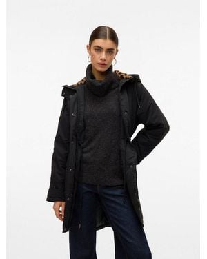 Vero Moda Langmantel Vmsavanne Coat Ga Boo - Schwarz