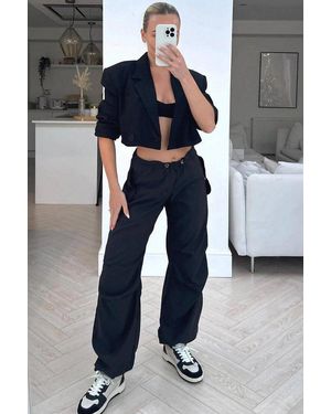 Worldclassca Cargohose Cargohose Oversize Parachute Outdoor Hose Freizeit Pants - Blau