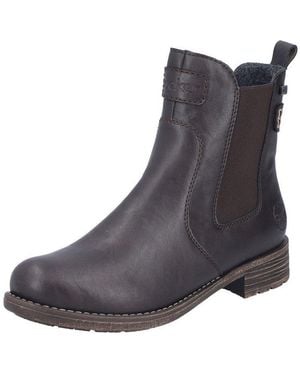 Rieker Chelseaboots Stiefelette, Boots Mit Wasserabweisender Tex-Membran - Schwarz