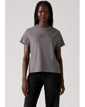 Levi's T-Shirt Graphic Classic T Glitzerne Applikation - Grau