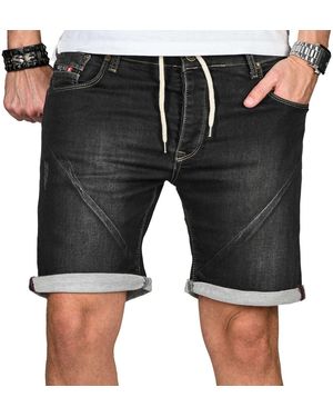 Alessandro Salvarini Shorts ASAbramo Stretch mit Elasthan - Schwarz