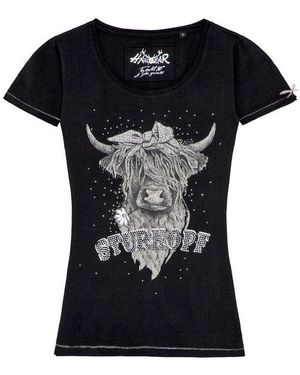 Hangowear Trachtenshirt Trachtenshirt Damen - Schwarz