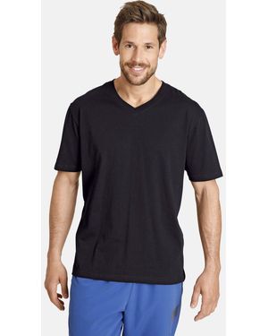 Jan Vanderstorm T-Shirt OSMO legere Passform (2er-Pack) - Schwarz
