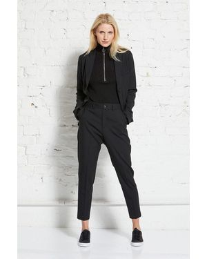 WUNDERWERK Stehkragenpullover Turtleneck knit zip merino - Schwarz