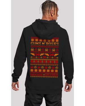 F4NT4STIC Kapuzenpullover Guns And Roses Christmas Premium Qualität - Rot