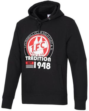 1. FC Köln Rundhalspullover Hoodie Trankgasse - Schwarz