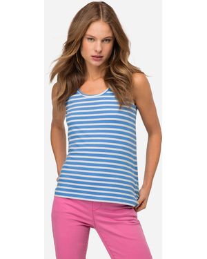 Laurasøn Longtop Ringeltop Slim Fit Rundhals - Blau