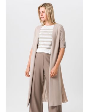 Tuzzi Longstrickjacke mit offenem Schnitt - Natur