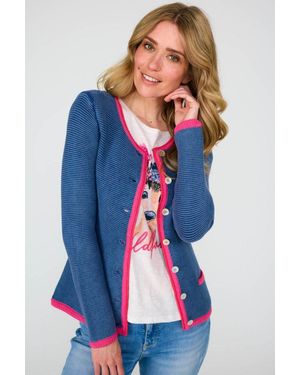 LIEBLINGSSTÜCK Trachtenstrickjacke Trachten Strickjacke - Blau