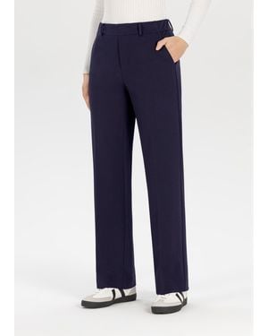 SteHmann Jerseyhose Fenja2-780 im Straight Fit, mit Bügelfalte - Blau