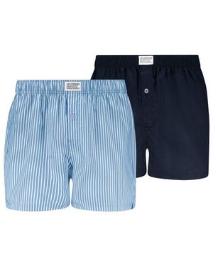 Levi's Webboxer Levis Woven Boxer 2P (2Er Pack) Mit Eingriff, Baumwolle, Weites Bein - Blau