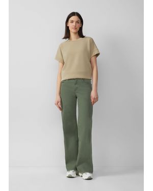 S.oliver 5-Pocket- Jeans Suri / Regular Fit / High Rise / Wide Leg - Grün