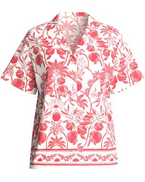 CALIDA Kurzarmshirt Favourites Beach (1-tlg) weiche Baumwollqualität, lockere Passform - Rot