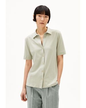 ARMEDANGELS Kurzarmbluse NALITAA Bluse aus Bio-Baumwoll Mix Slim Fit - Weiß