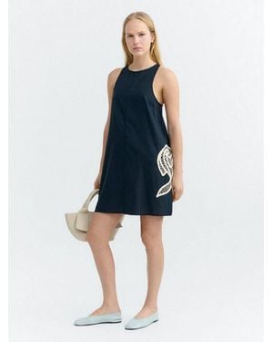 Thinking Mu Sommerkleid Fish Patsch Aniela Dress - Blau