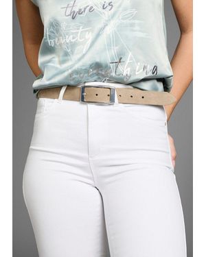 Laura Scott Ledergürtel Für Damen Im Zeitlos Edlem Design Aus Velour-Leder - Blau