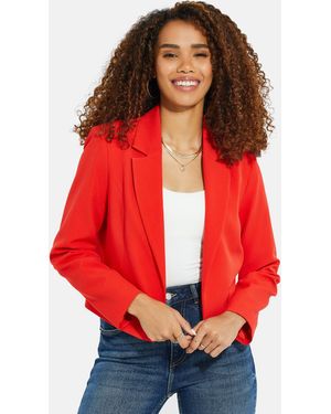 Threadbare Jackenblazer THB Comptan Blazer (1-tlg) im angesagten Cropped-Stil - Rot
