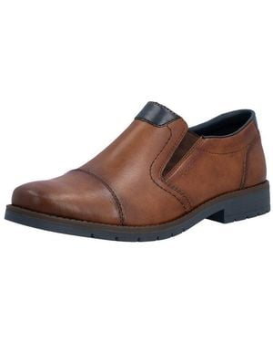 Rieker Slipper Schlupfschuh, Business-Slipper, Halbschuh, Anzugschuh - Braun