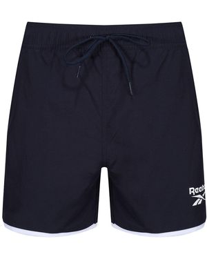 Reebok Badeshorts "Lloyd" Kordelzug und elastischem Bund, Logo, mit Taschen, basic - Blau