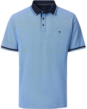 CASA MODA Poloshirt Polo-Shirt uni - Blau