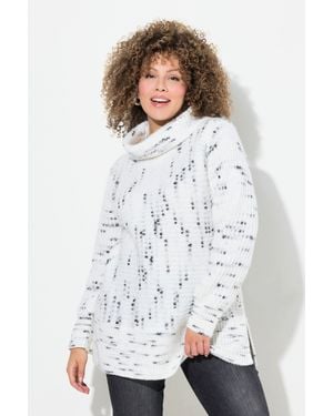 Ulla Popken Rollkragenpullover Pullover Rollkragen Langarm - Weiß