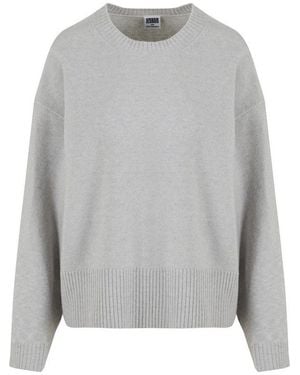 Urban Classics Rundhalspullover Ladies Soft Oversized Sweater (1-Tlg) - Grau