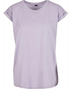 Build Your Brand Rundhalsshirt Ladies Extended Shoulder T-Shirt - Lila