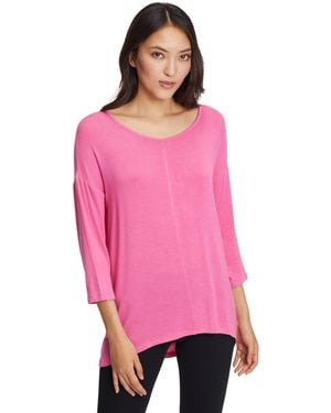 Betty Barclay 3/4-Arm-Shirt Feinstrickpullover mit überschnittenen Ärmeln (1-tlg) Design - Pink