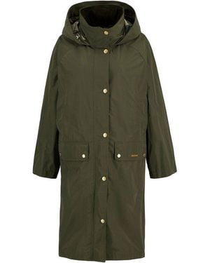 Barbour Funktionsmantel Mantel Rowton Showerproof Wasserabweisend - Grün