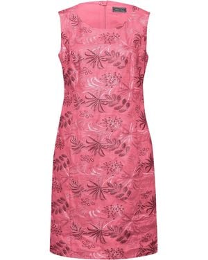 White Label Midikleid Besticktes Leinenkleid - Pink