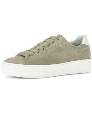 Gabor Plateausneaker, Freizeitschuh, Halbschuh, Schnürschuh, Kontrastbesatz An Der Ferse - Schwarz