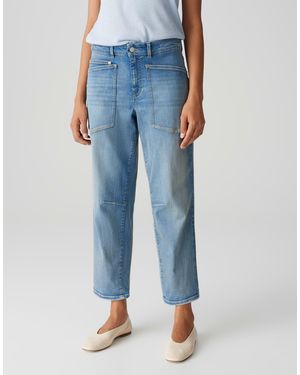 OPUS PANTS Slouchy Jeans MELLY BREEZE Mid Rise mit Powerstretch Denim - Blau