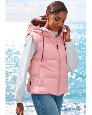 Elbsand Steppweste Mit Großem Logoprint Auf Dem Rücken - Pink