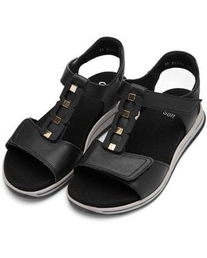 Ara Osaka-S Keilsandalette Keilabsatz, Riemchensandale Mit High Soft-Funktion, H-Weite - Schwarz