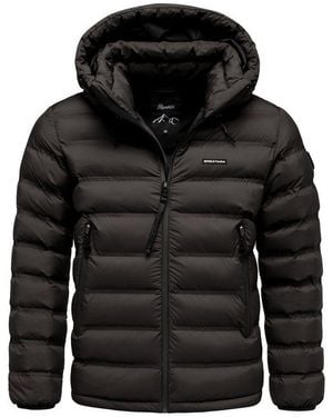 REPUBLIX Winterjacke Braxton Herren Gefütterte Winter Jacke Für Männer Mit Kapuze - Schwarz