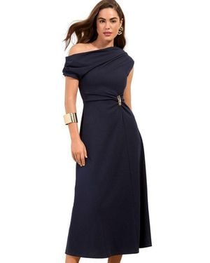 Friends Like These Midikleid Schulterfreies Midikleid (1-Tlg) - Blau
