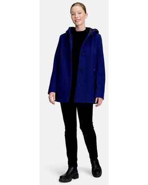 GIL BRET Wolljacke Damen Mit Kapuze - Blau