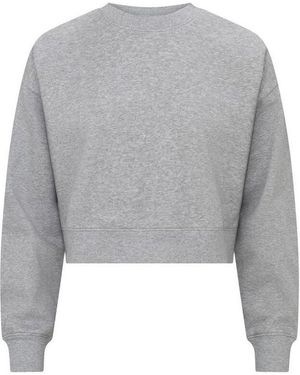 Clique Rundhalspullover Miami Cropped - Grau