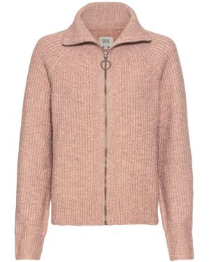 Camel Active Troyer Pullover aus recyceltem Polyester - Pink