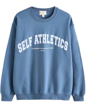 Self Sweater Sweatshirt (1-tlg) - Blau